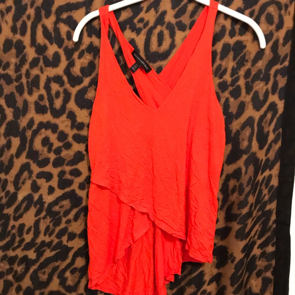 Asymmetrical Cross Back Tank - Petite